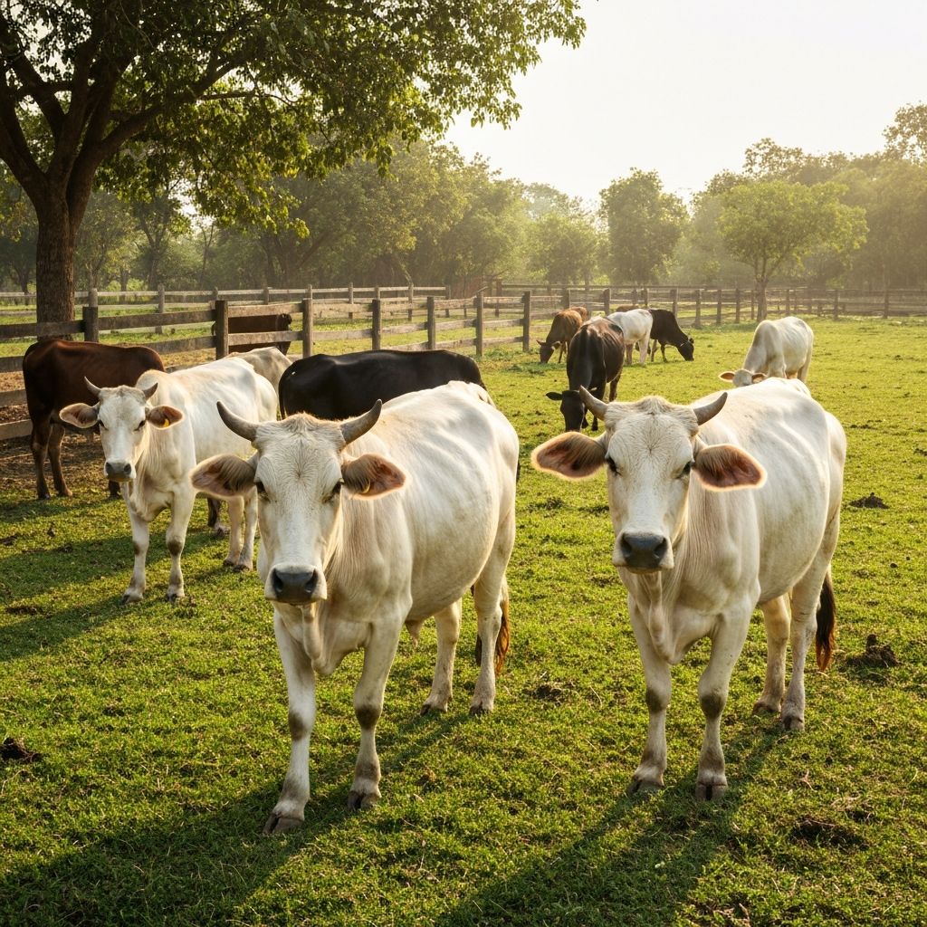 Animals grazing peacefully at the Values First Foundation sanctuary